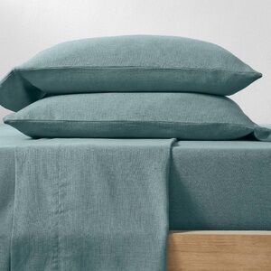 Casaluna Supima Sateen Sheet Set - Full, Lt Teal Green
